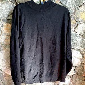 New Gen 100% Acrylic Black Sweater ribbed hem Size XL